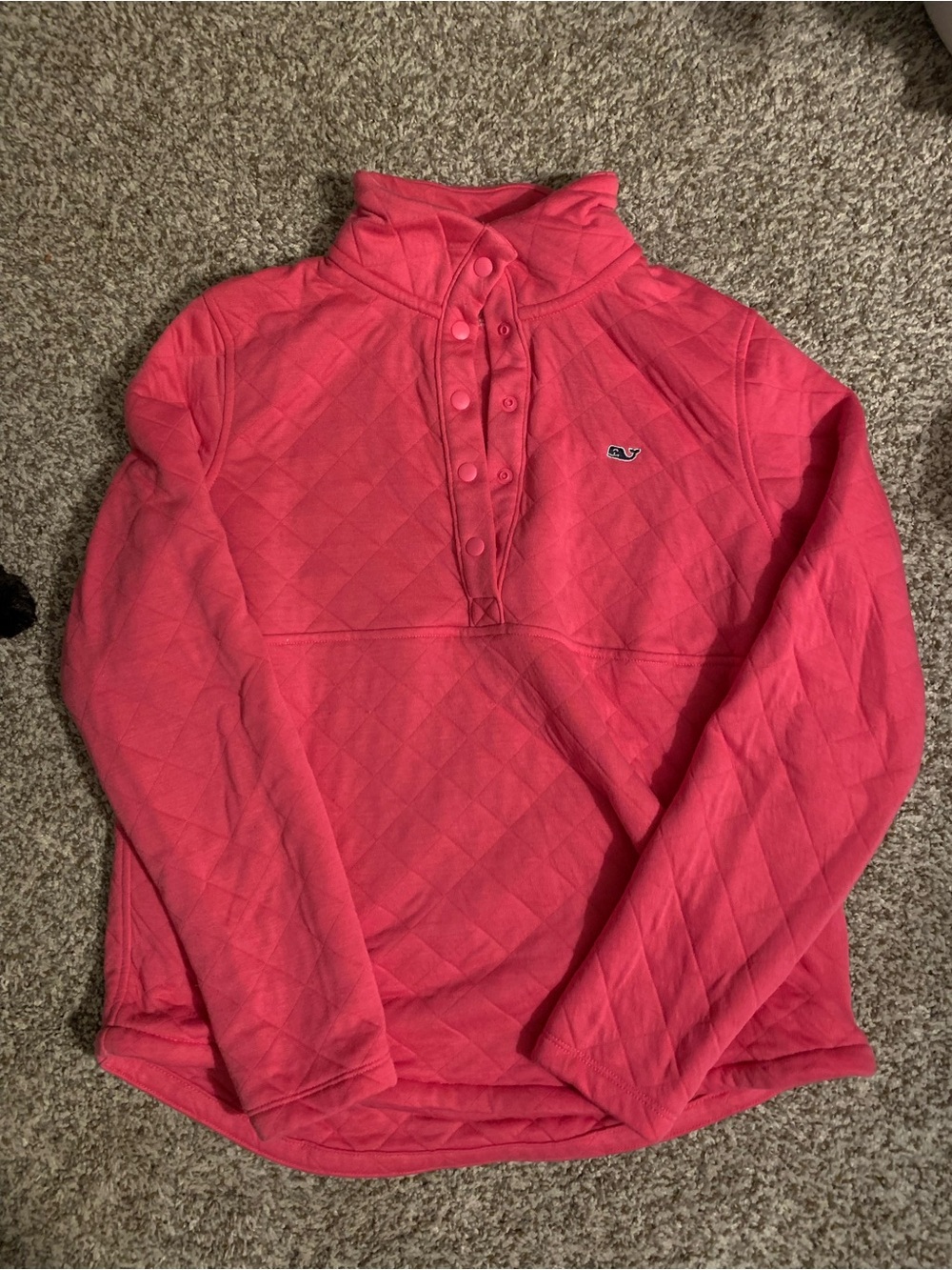 Vineyard Vines Women’s Bright Pink Quilted Pullover